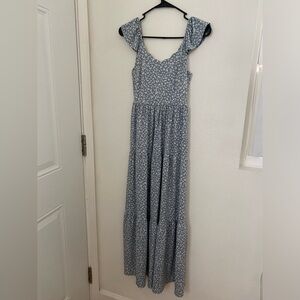 Blue Floral Maxi Dress